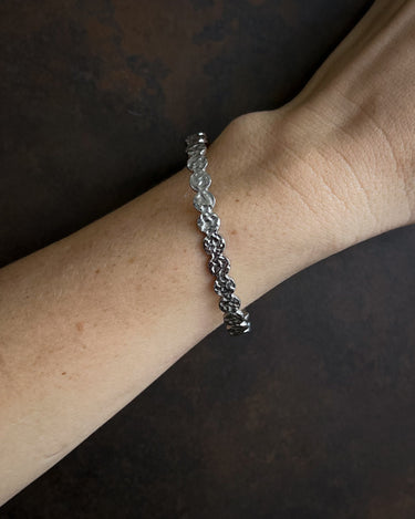 BARLEY TEXTURED CUFF BRACELET SILVER - STUDIO JO STORE
